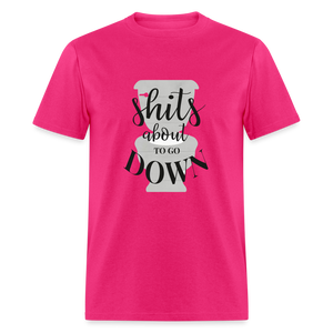 Unisex Toilet Print T Shirt - fuchsia