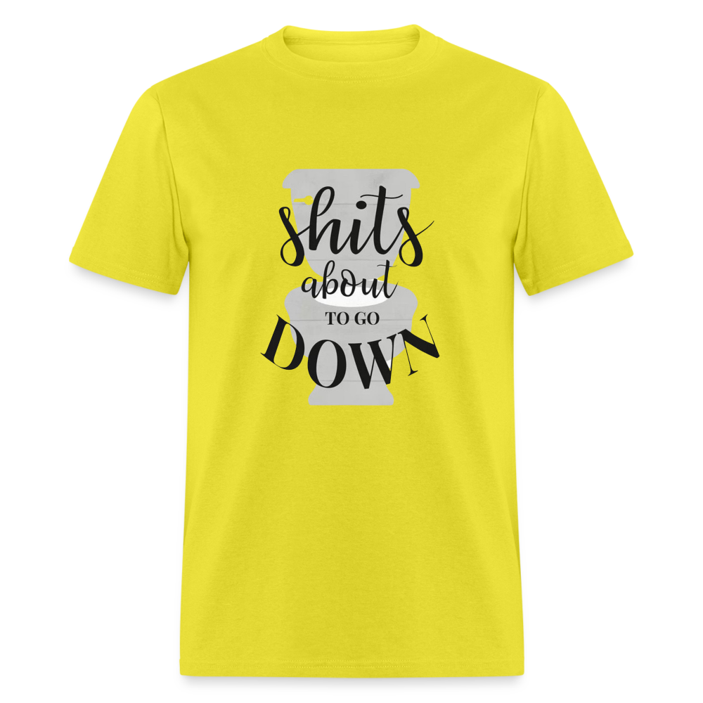 Unisex Toilet Print T Shirt - yellow