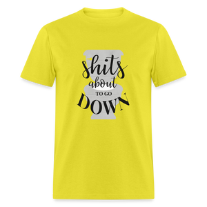 Unisex Toilet Print T Shirt - yellow