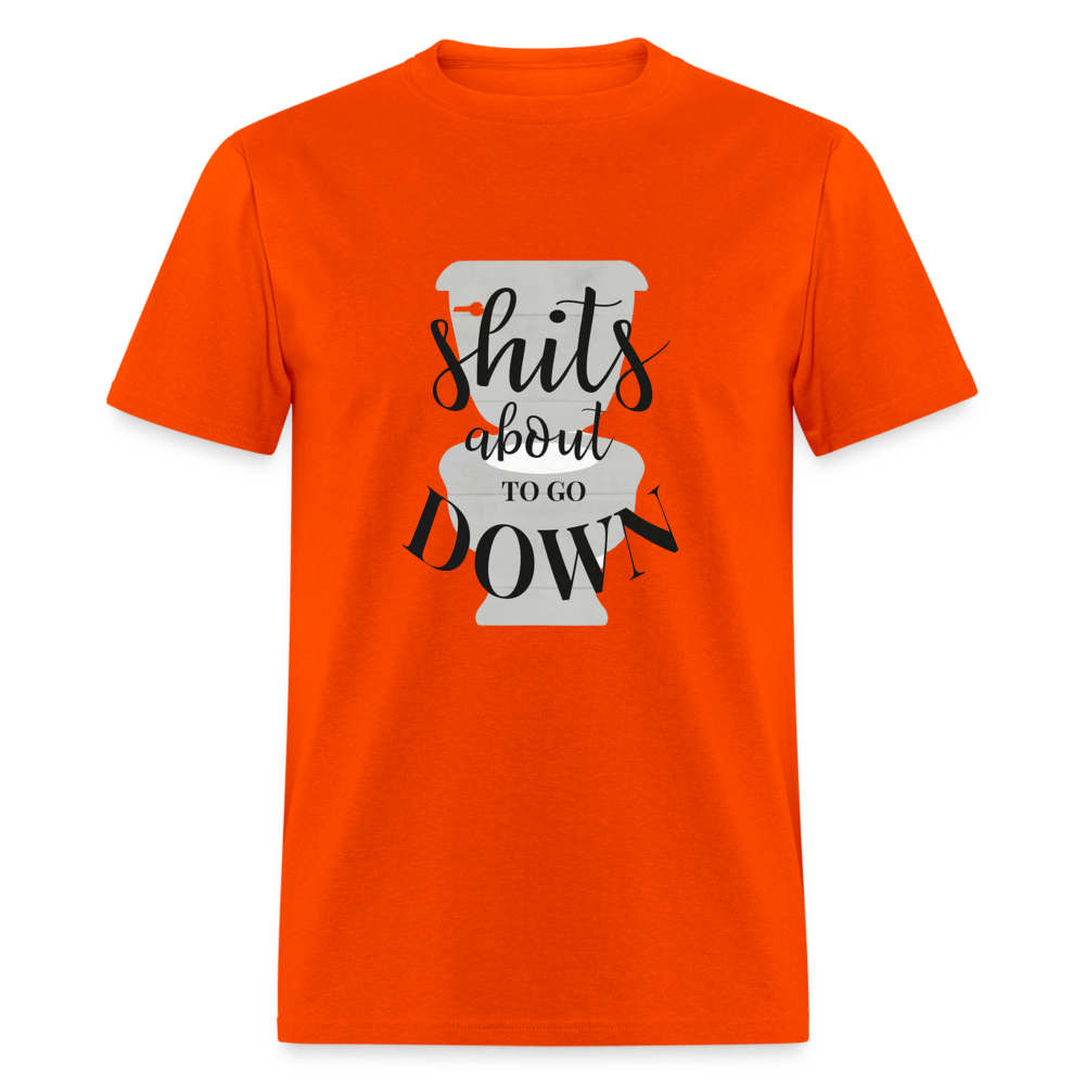 Unisex Toilet Print T Shirt - orange