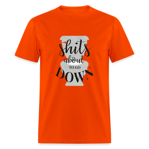 Unisex Toilet Print T Shirt - orange