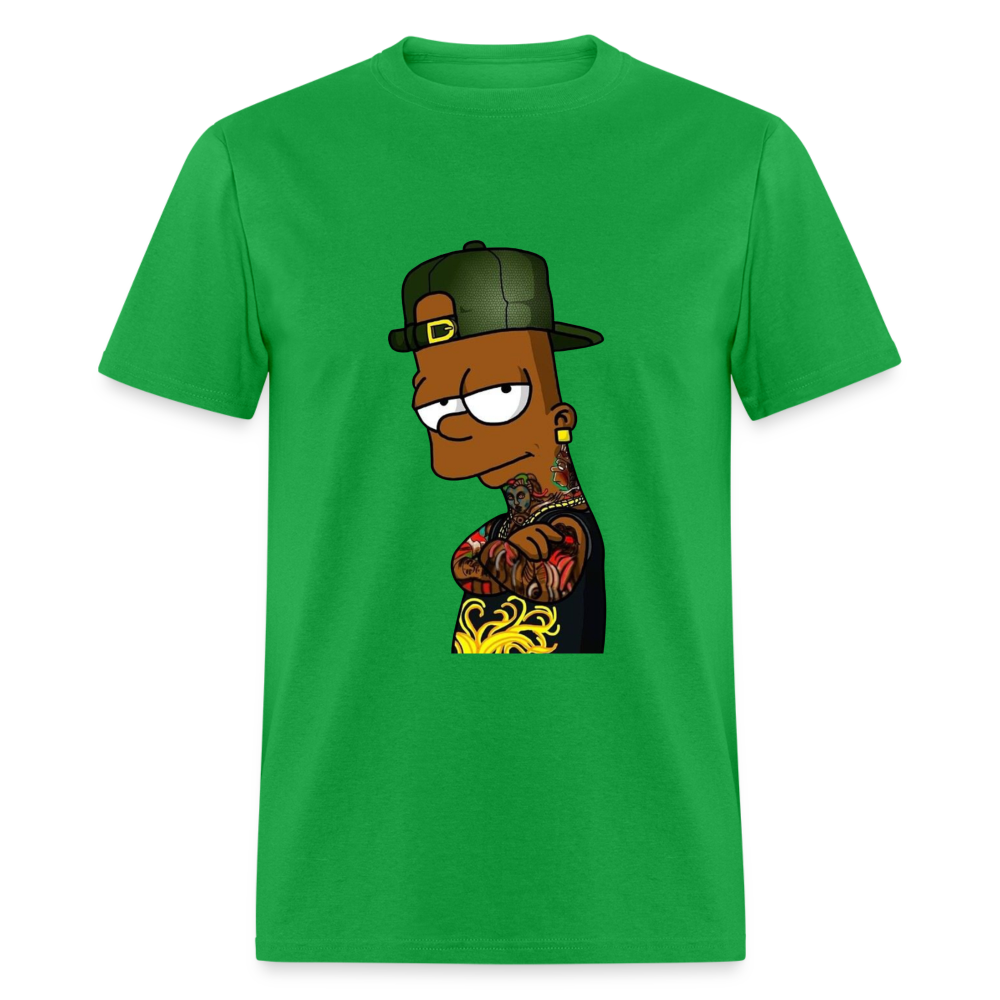 Unisex Cartoon Picture Print T Shirt - bright green