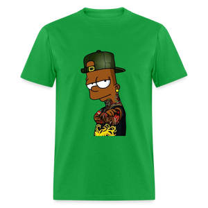 Unisex Cartoon Picture Print T Shirt - bright green