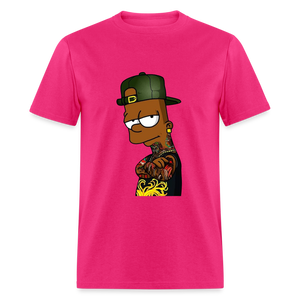 Unisex Cartoon Picture Print T Shirt - fuchsia