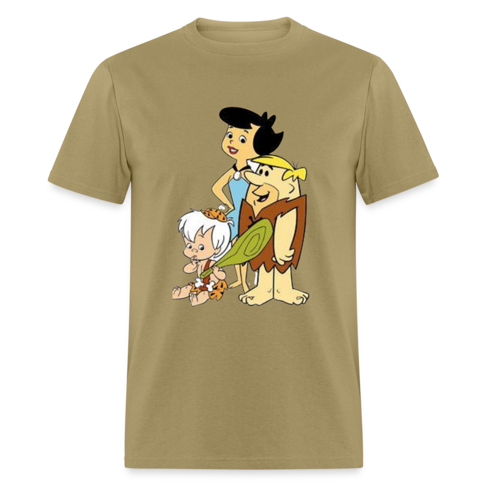 Unisex  Animated Print T Shirt - khaki