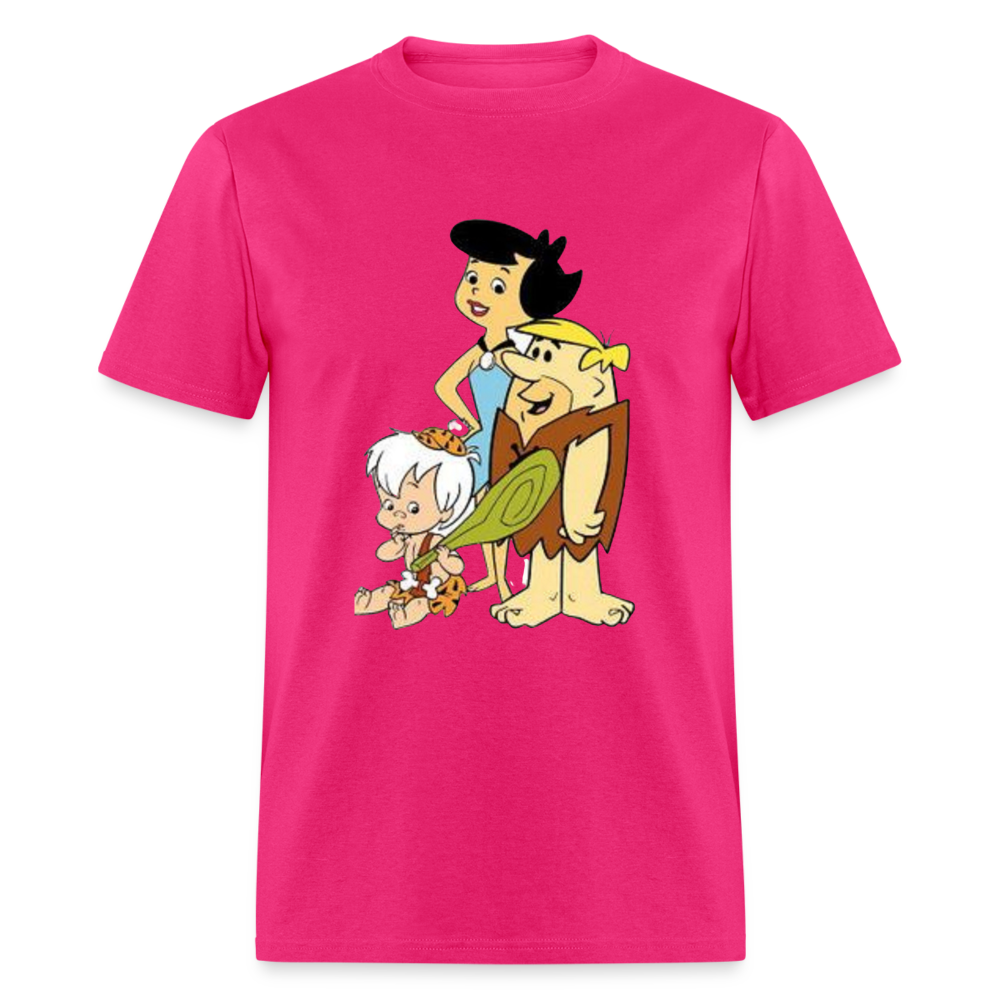 Unisex  Animated Print T Shirt - fuchsia