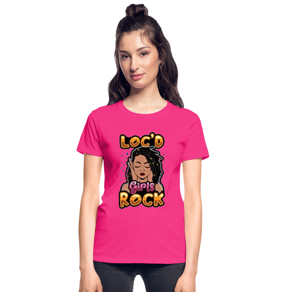 Women's Gildan Ultra Cotton Ladies T Shirt - fuchsia