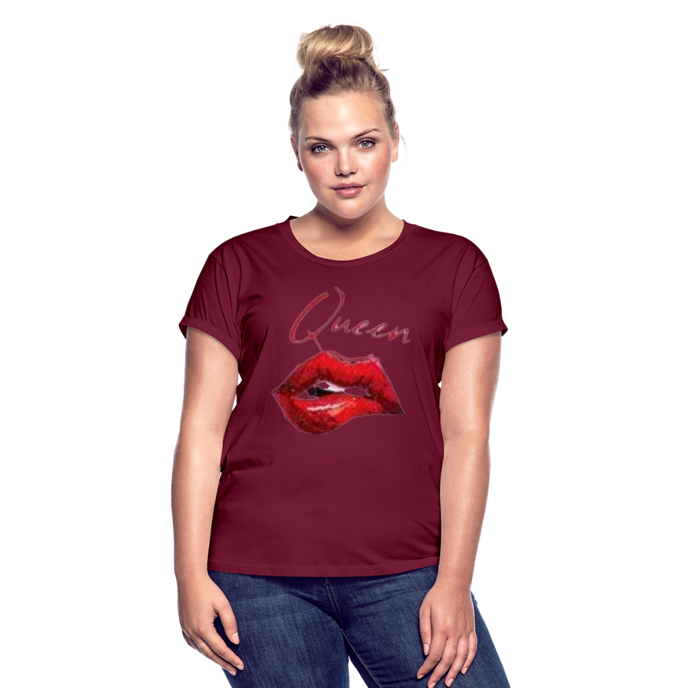 Women's Relaxed Fit T Shirt - burgundy