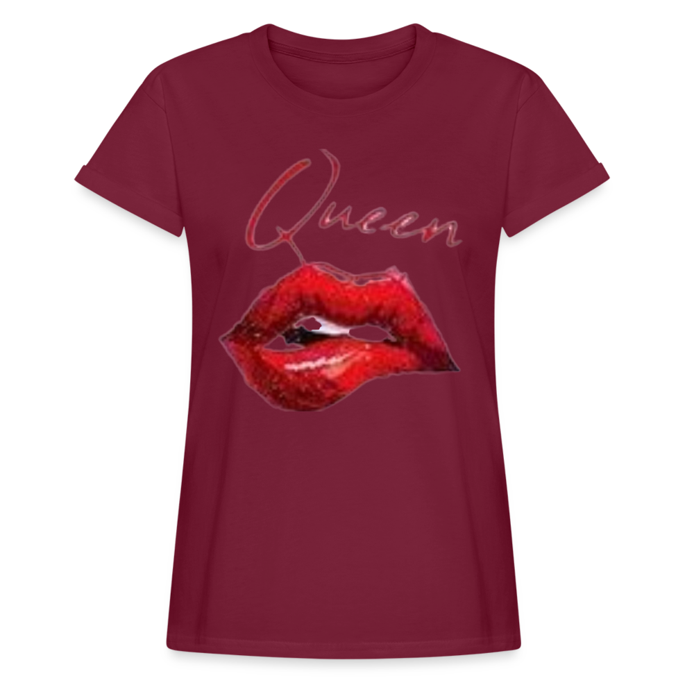 Women's Relaxed Fit T Shirt - burgundy