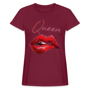 Women's Relaxed Fit T Shirt - burgundy