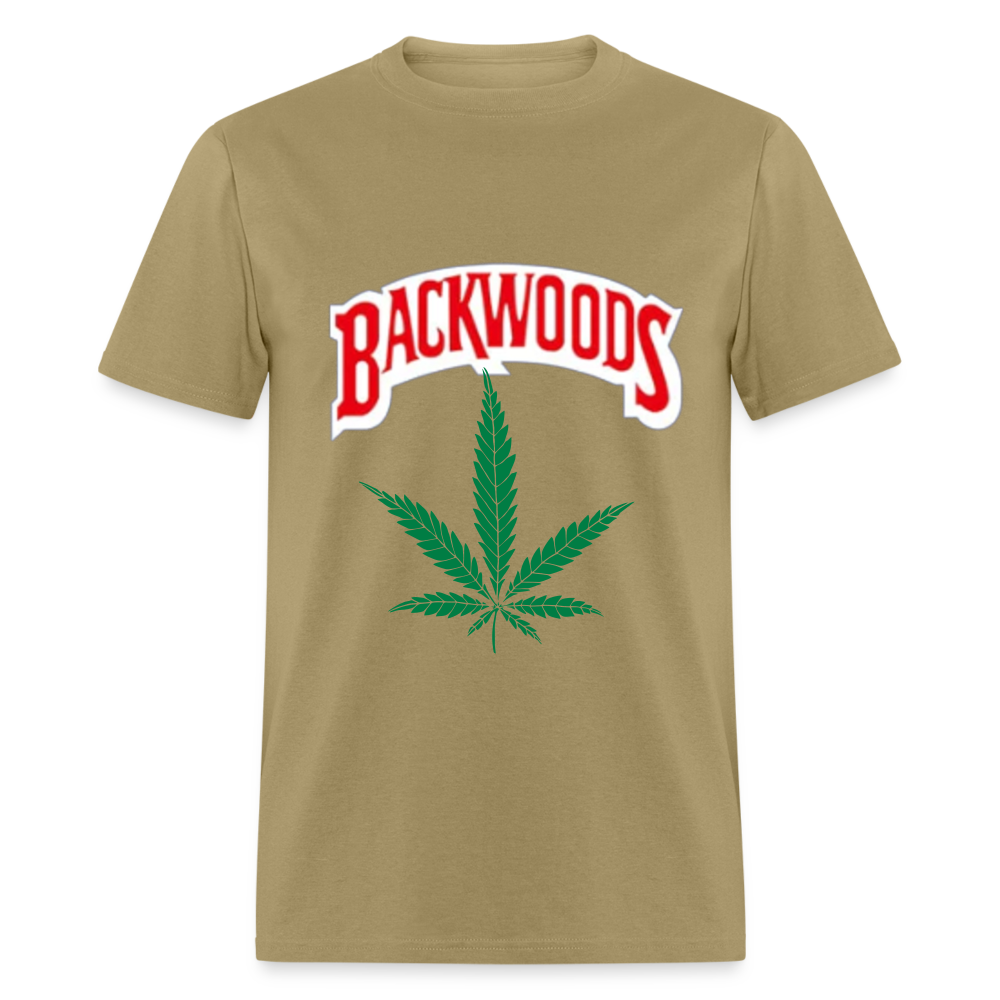 Unisex Classic Fruit of the Loom Backwoods T Shirt - khaki