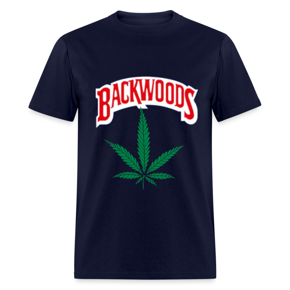 Unisex Classic Fruit of the Loom Backwoods T Shirt - navy