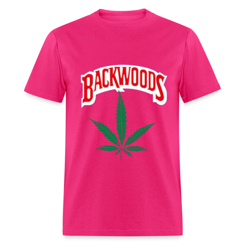 Unisex Classic Fruit of the Loom Backwoods T Shirt - fuchsia