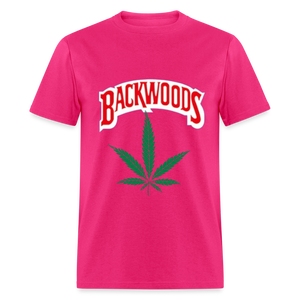 Unisex Classic Fruit of the Loom Backwoods T Shirt - fuchsia