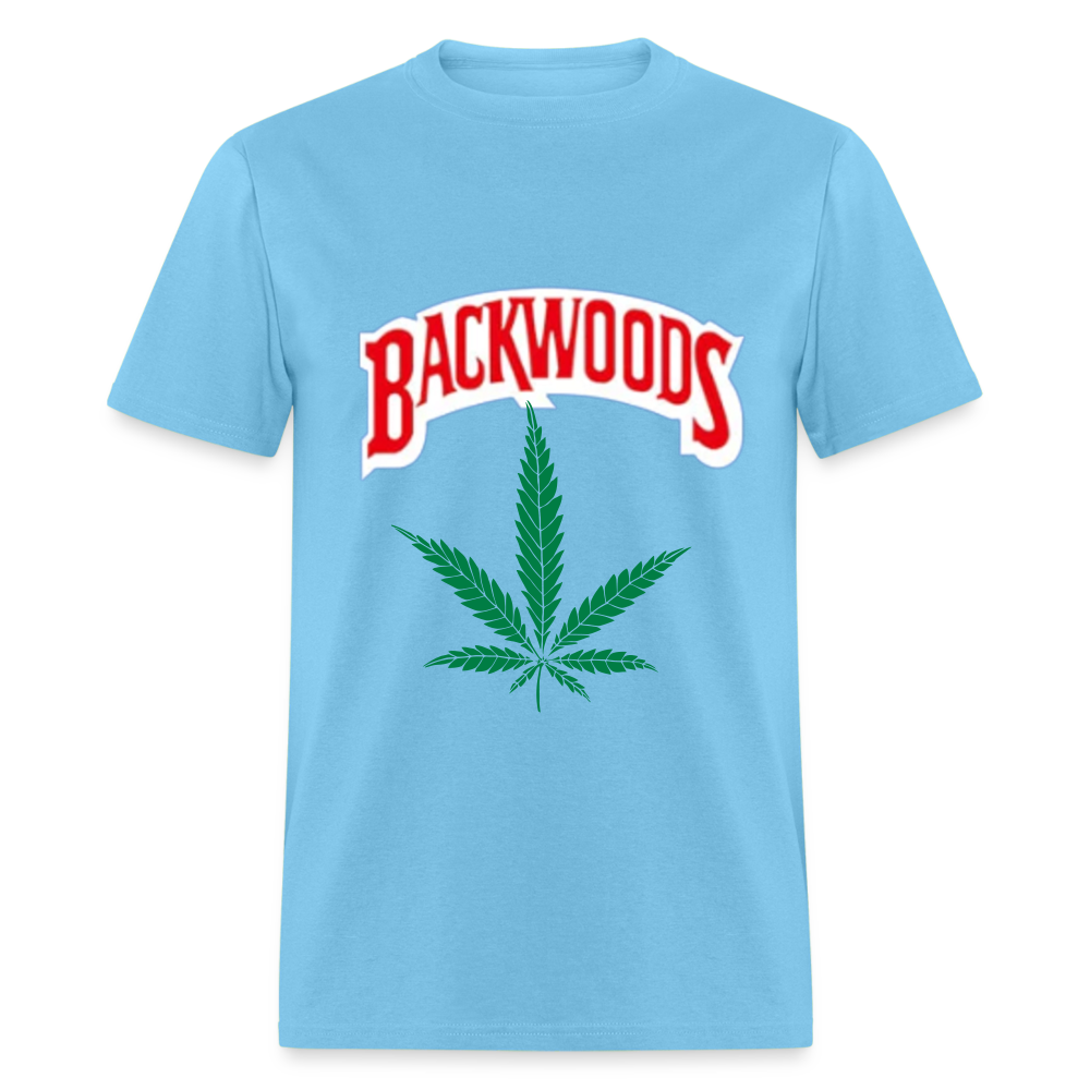 Unisex Classic Fruit of the Loom Backwoods T Shirt - aquatic blue