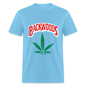 Unisex Classic Fruit of the Loom Backwoods T Shirt - aquatic blue