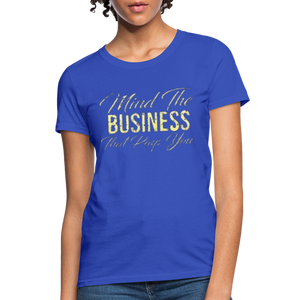 Women's Fruit of The Loom Business Print T Shirt - royal blue