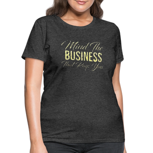 Women's Fruit of The Loom Business Print T Shirt - heather black