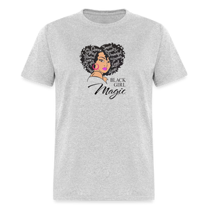 Women's Black Girl Magic Print T Shirt - heather gray