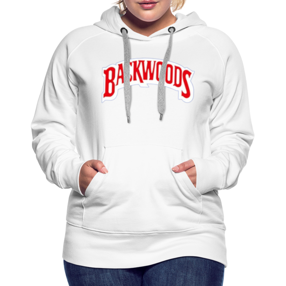 Women’s Premium Backwoods Print Hoodie - white