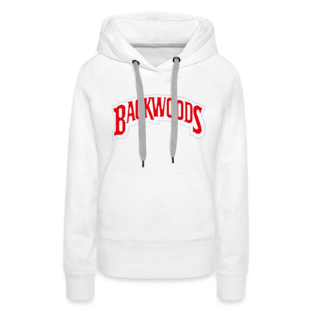 Women’s Premium Backwoods Print Hoodie - white