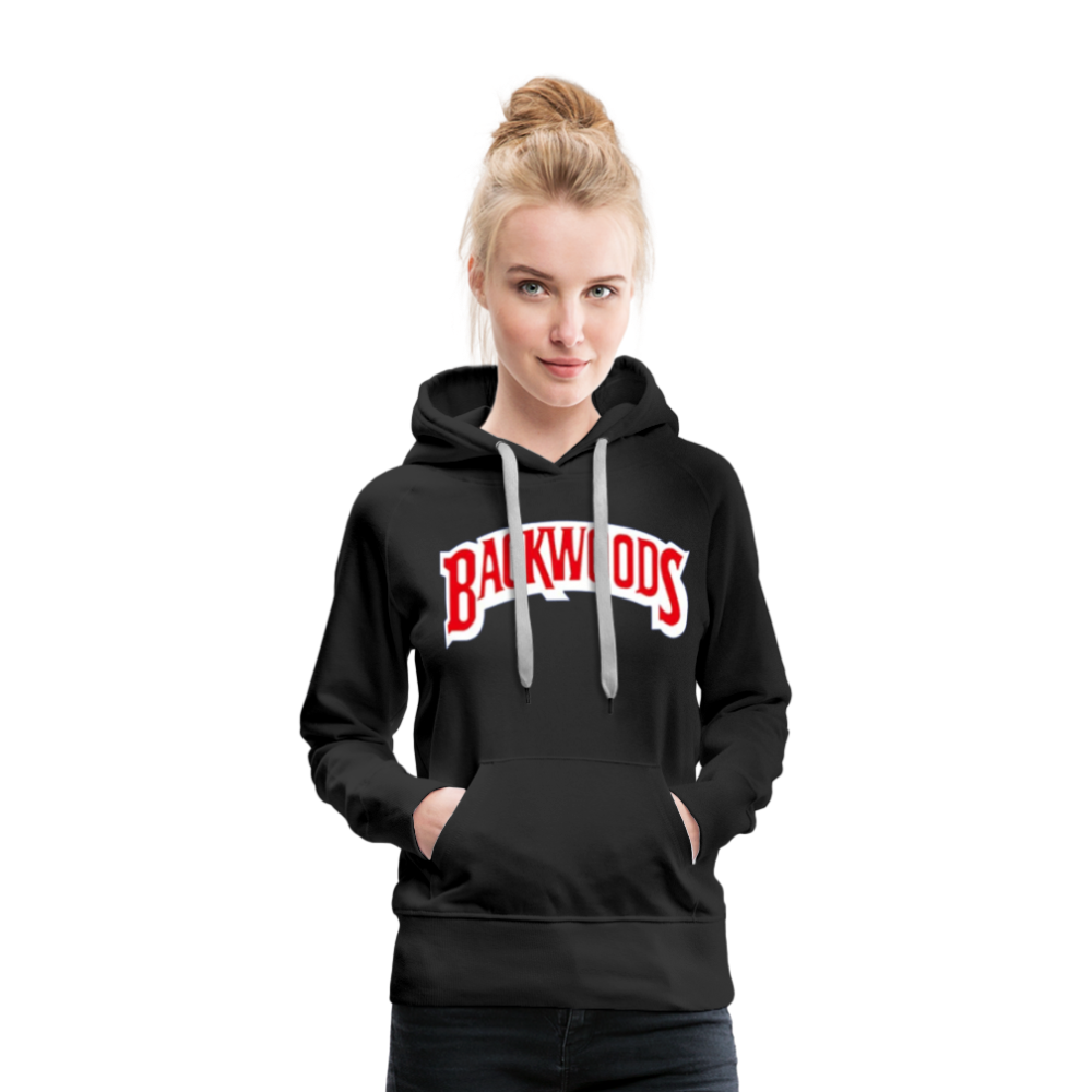 Women’s Premium Backwoods Print Hoodie - black