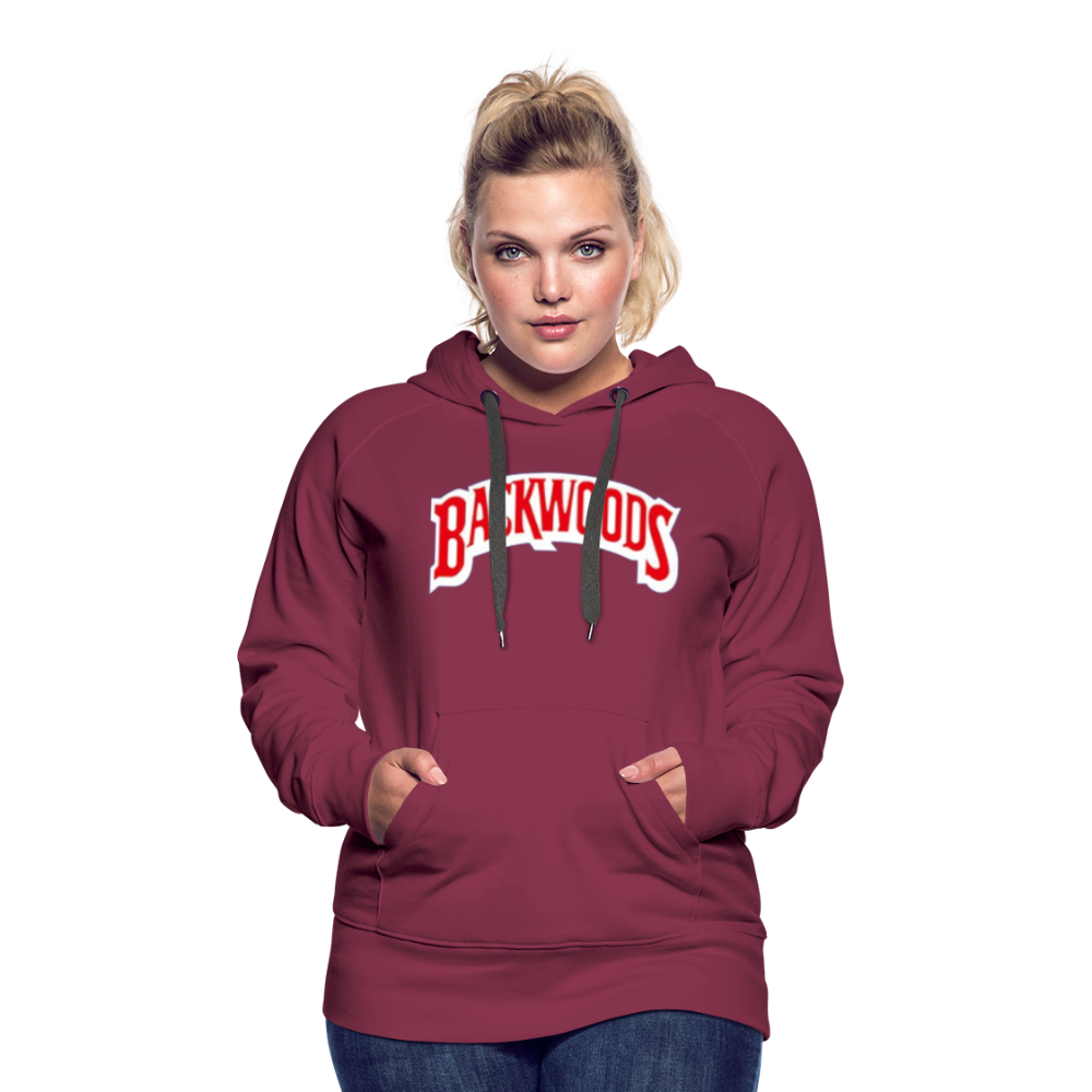 Women’s Premium Backwoods Print Hoodie - burgundy