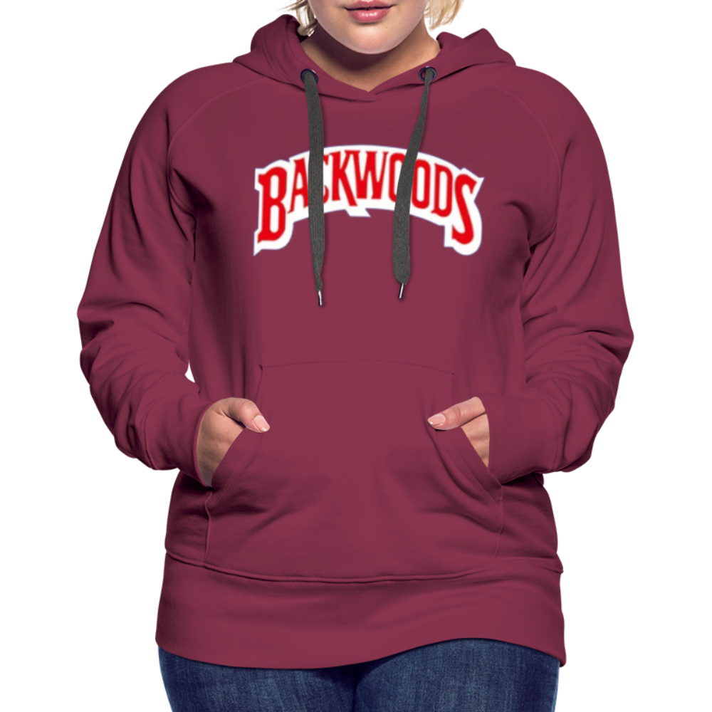 Women’s Premium Backwoods Print Hoodie - burgundy