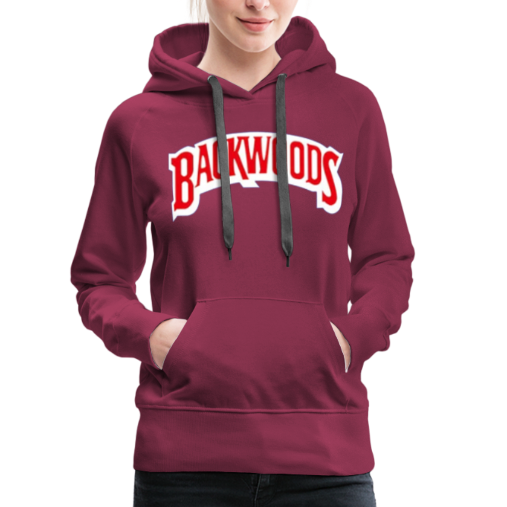 Women’s Premium Backwoods Print Hoodie - burgundy