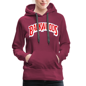 Women’s Premium Backwoods Print Hoodie - burgundy