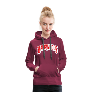 Women’s Premium Backwoods Print Hoodie - burgundy