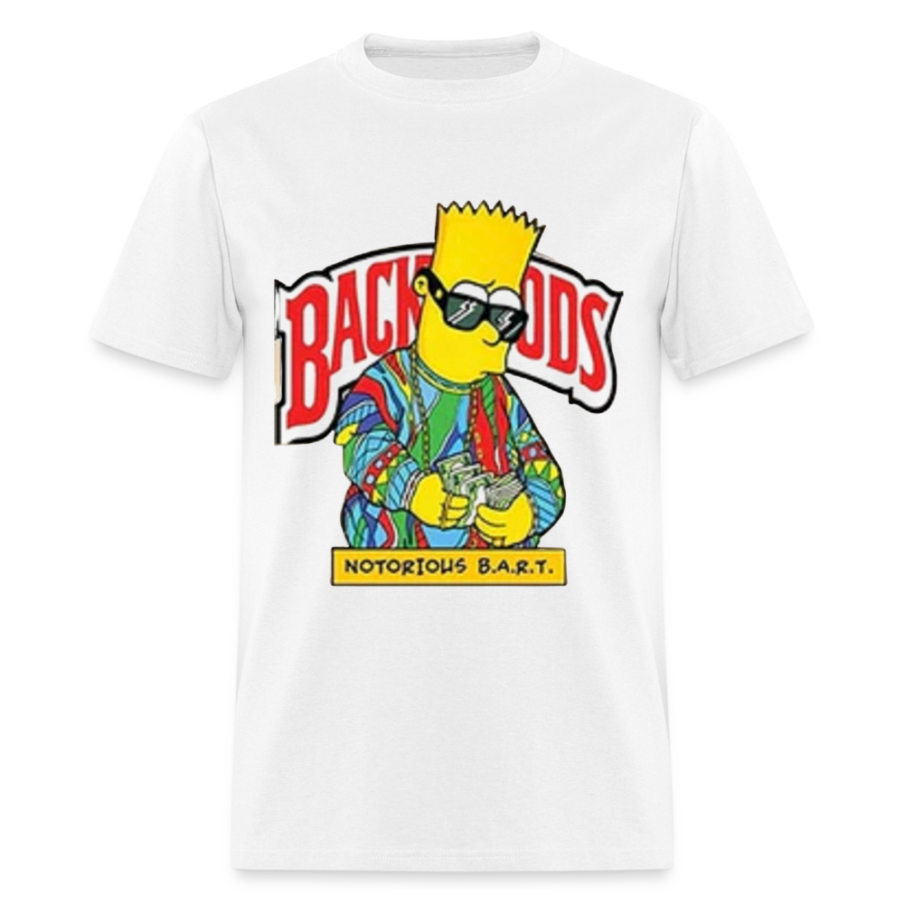 Unisex Classic Fruit of the Loom Backwoods Bart Print T Shirt - white