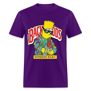 Unisex Classic Fruit of the Loom Backwoods Bart Print T Shirt - purple