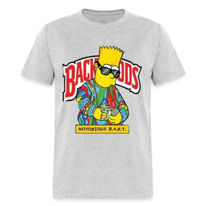 Unisex Classic Fruit of the Loom Backwoods Bart Print T Shirt - heather gray