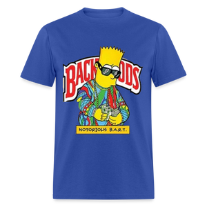 Unisex Classic Fruit of the Loom Backwoods Bart Print T Shirt - royal blue