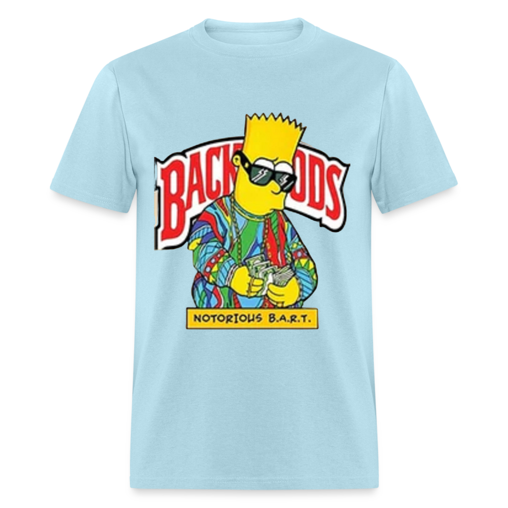 Unisex Classic Fruit of the Loom Backwoods Bart Print T Shirt - powder blue