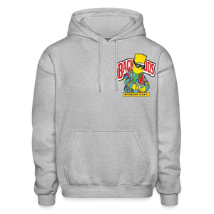 Unisex Adult Gildan Heavy Bart Print Hoodie - heather gray