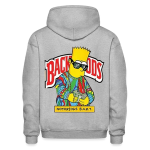 Unisex Adult Gildan Heavy Bart Print Hoodie - heather gray