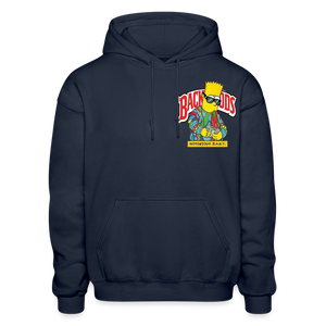 Unisex Adult Gildan Heavy Bart Print Hoodie - navy