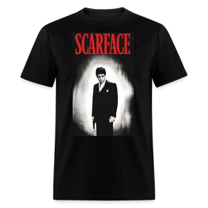 Men's 3D Tony Montana Scarface Fruit of the Loom Print T Shirt - black