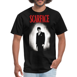 Men's 3D Tony Montana Scarface Fruit of the Loom Print T Shirt - black