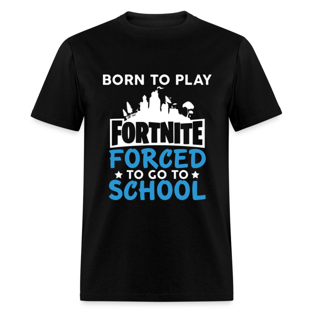 Adult Unisex Classic Born to Play Print T Shirt - black