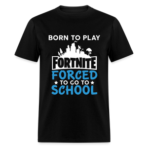 Adult Unisex Classic Born to Play Print T Shirt - black