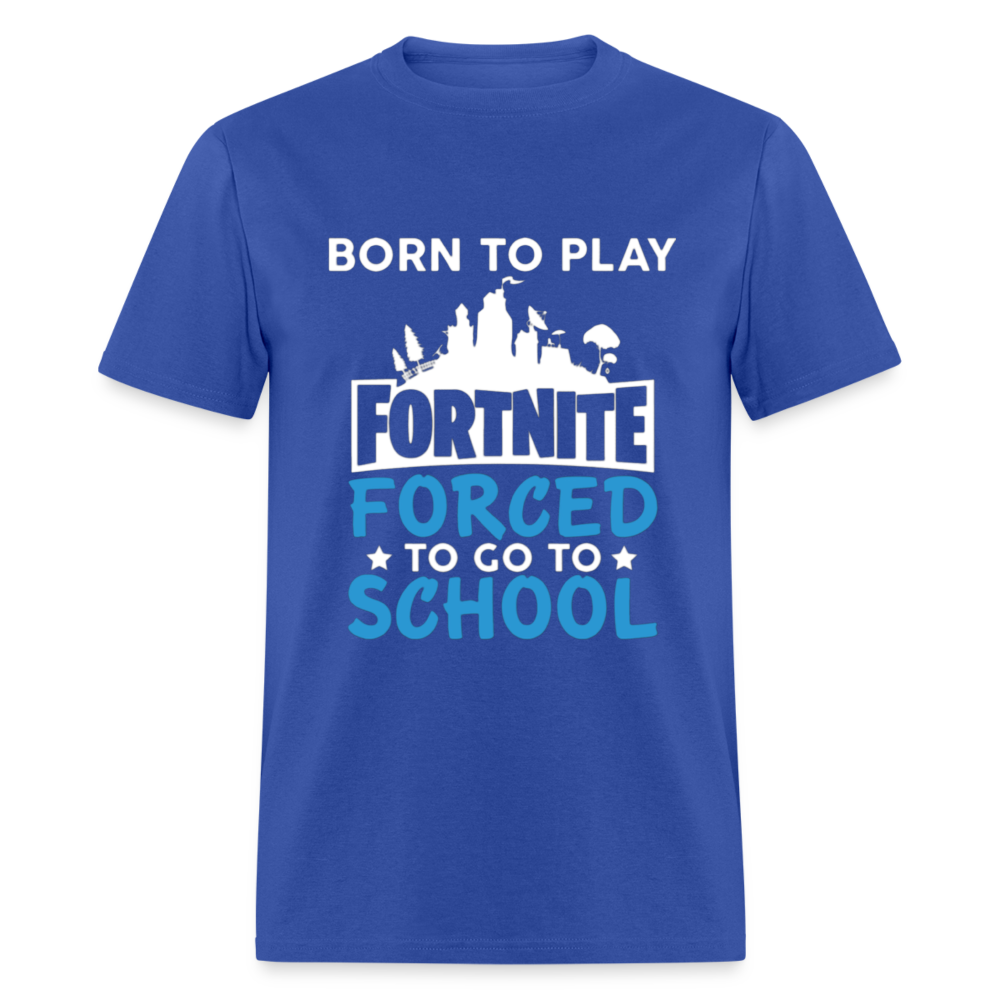 Adult Unisex Classic Born to Play Print T Shirt - royal blue