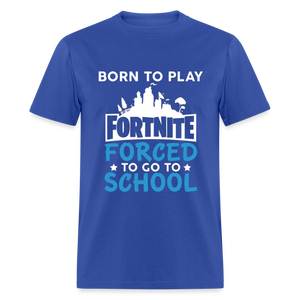 Adult Unisex Classic Born to Play Print T Shirt - royal blue