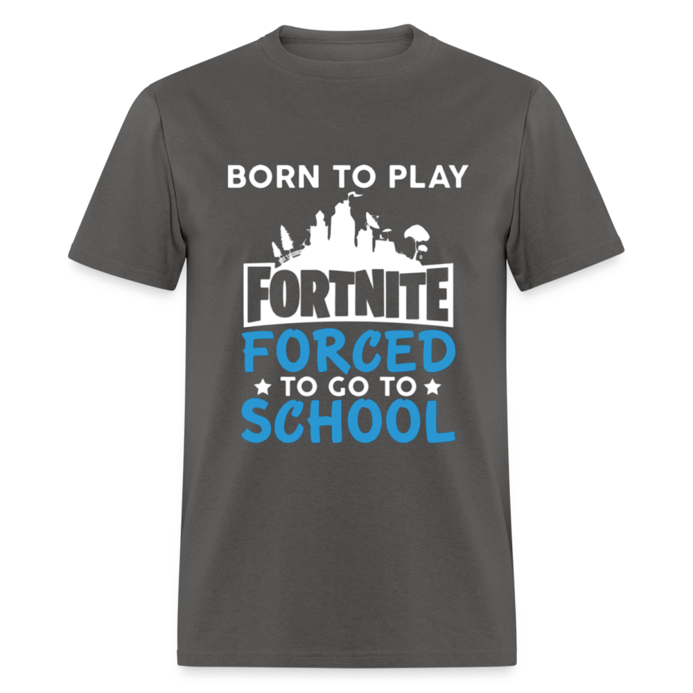 Adult Unisex Classic Born to Play Print T Shirt - charcoal