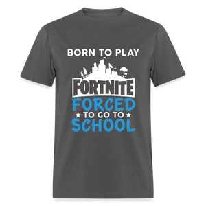 Adult Unisex Classic Born to Play Print T Shirt - charcoal