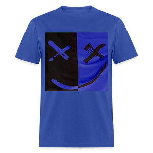 Unisex Classic Smiley Print T Shirt - royal blue