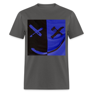 Unisex Classic Smiley Print T Shirt - charcoal