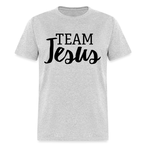 Unisex Original Fruit of the Loom Jesus Print T Shirt - heather gray